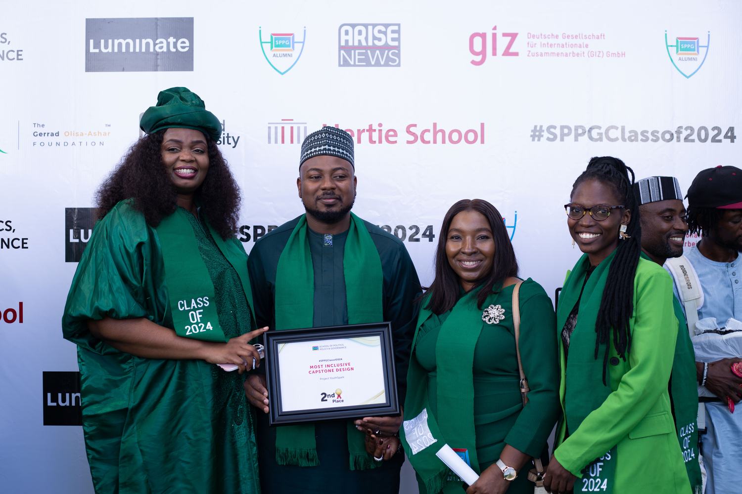 SPPG graduates receiving a capstone award