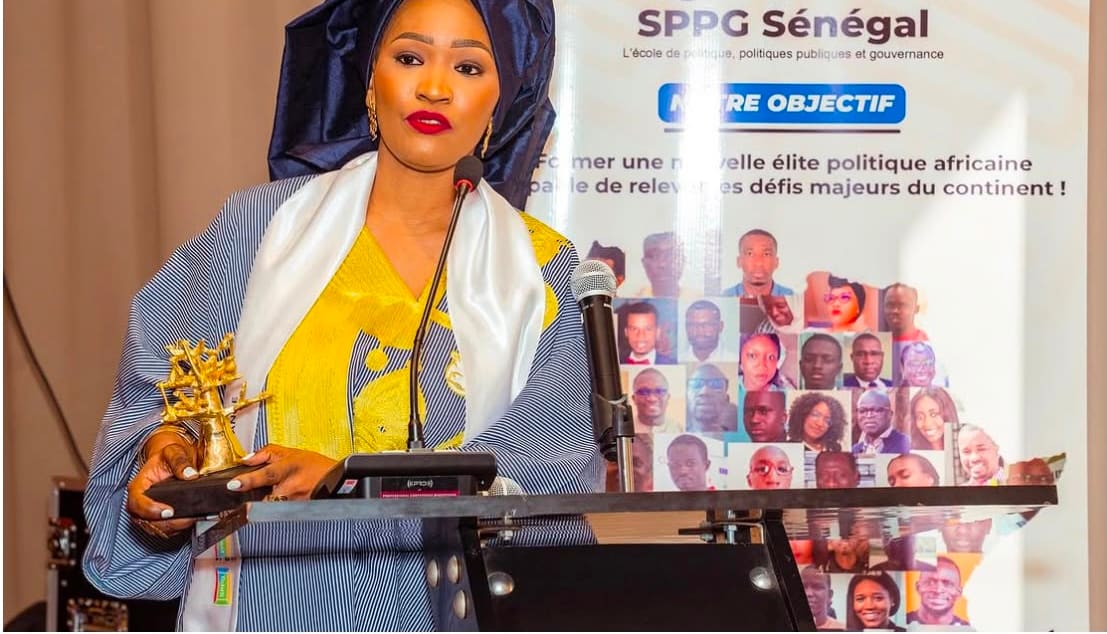 A graduate speaks at the SPPG Senegal ceremony in Dakar